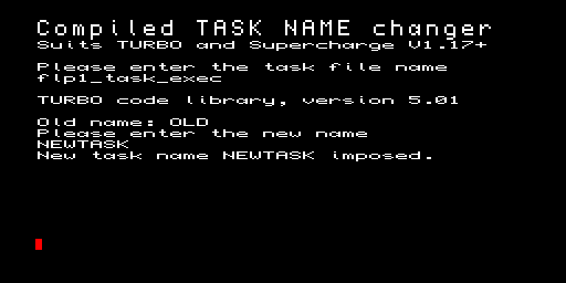 Compiled TASK NAME Changer — Simon N. Goodwin