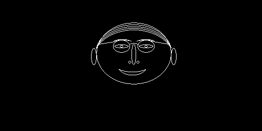 Face — volto con occhiali