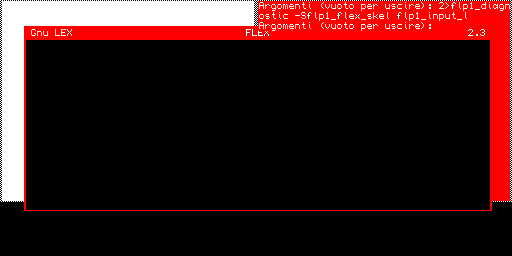 GNU Flex 2.3 — generatore di analizzatori lessicali, port QDOS