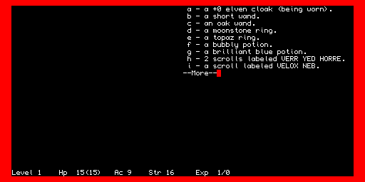 Hack · Exploring the Dungeons of Doom