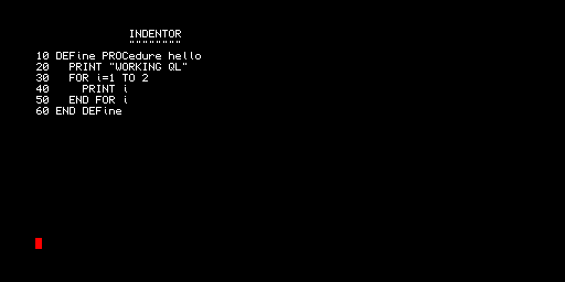 Indentor — formattatore SuperBASIC