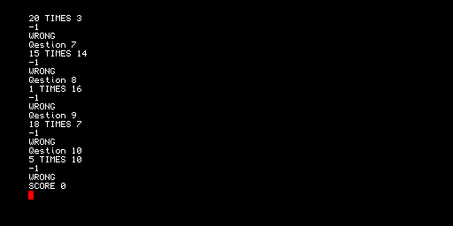 Number Quiz — moltiplicazioni