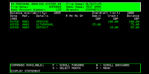 Personal Banking System II — Jack Gibbons (3.05)