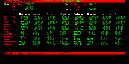Planetary Ephemerides