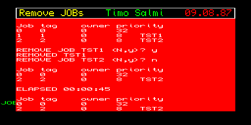 Rjob — Remove JOBs, Timo Salmi
