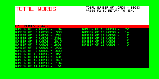 Words — archivio e ricerca di parole