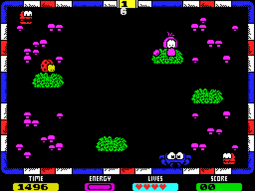 Mutant Mushrooms — Pantalla de juego