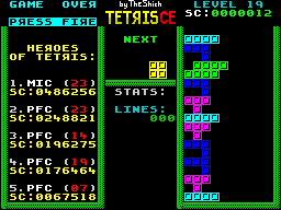 TETRIS CE 2025 - In-game