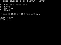 Murder Release 48K No Graphics - In-game