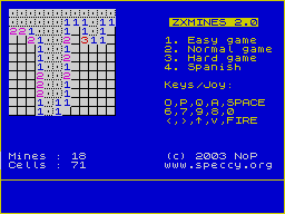 ZX Mines 2.0 - In-game