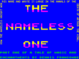 The Nameless One - Side 1 - Caricamento