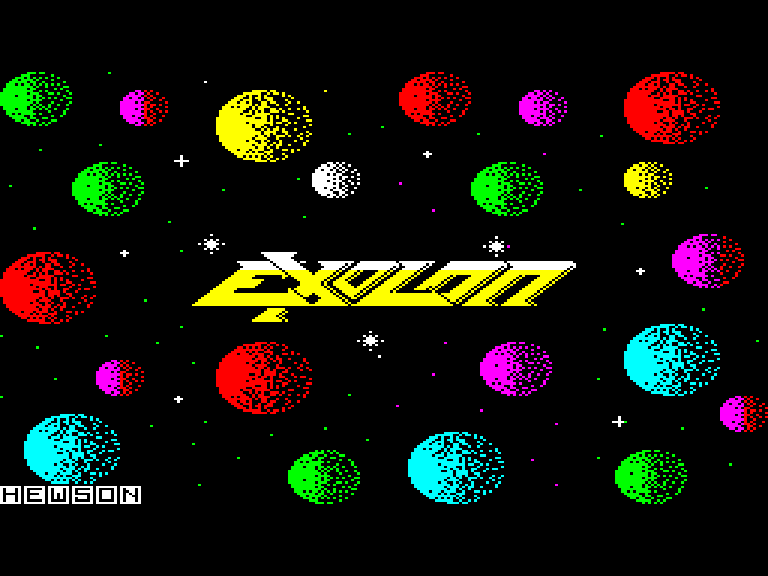 Exolon — pantalla de carga de la versión Sinclair QL.