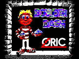 Oric Boulder Dash — pantalla de carga