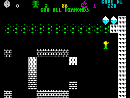 Oric Boulder Dash: una cueva de Boulder Dash +1 en ZX Spectrum