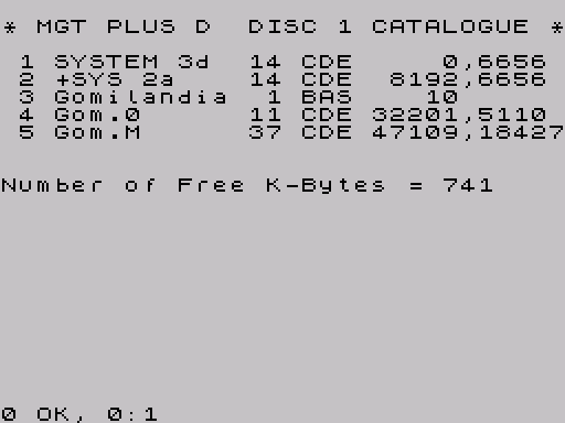 Disk directory · first screen · Fuse