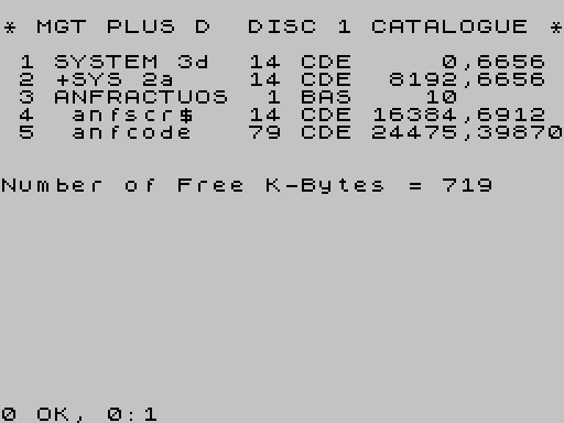 Disk directory · first screen · Fuse