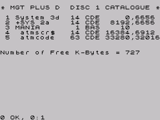 Disk directory · first screen · Fuse