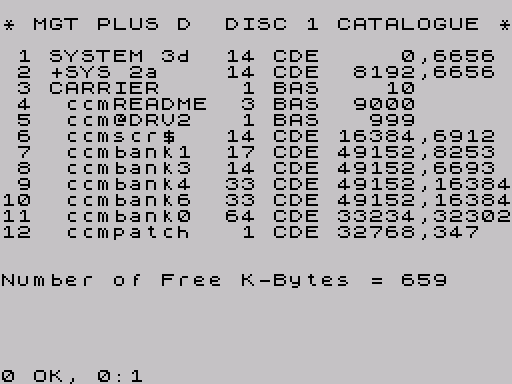 Disk directory · first screen · Fuse