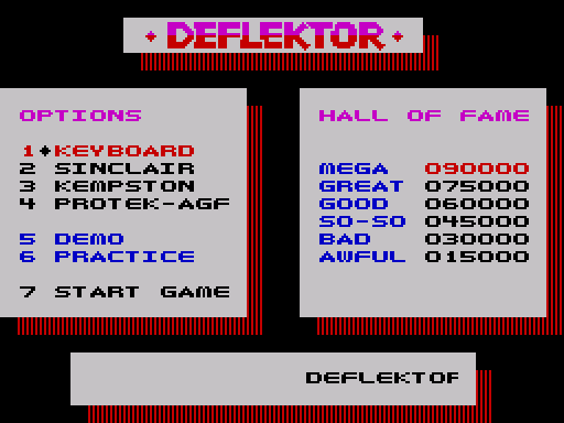 Deflektor · original screen · Fuse