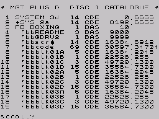 Directory del disco · prima schermata · Fuse