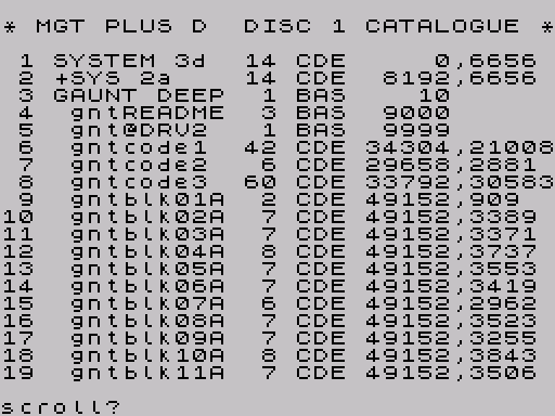 Disk directory · first screen · Fuse
