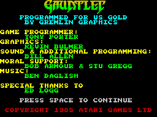 Gauntlet · original screen · Fuse