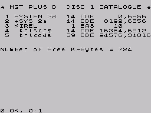 Disk directory · first screen · Fuse