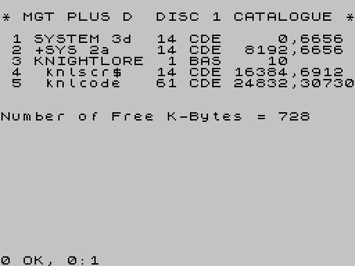 Disk directory · first screen · Fuse