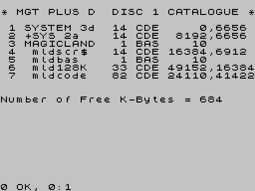 Disk directory · first screen · Fuse