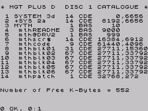 Disk directory · first screen · Fuse
