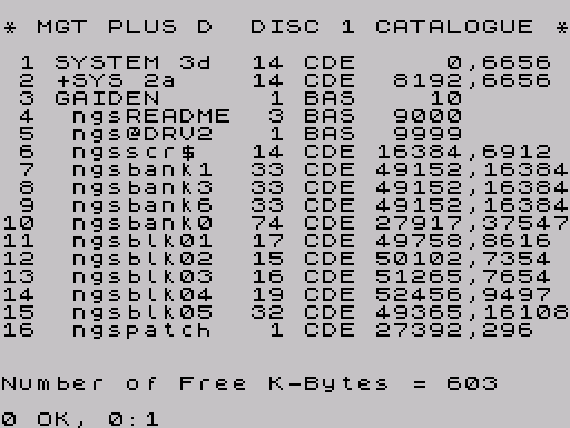 Directory del disco · prima schermata · Fuse