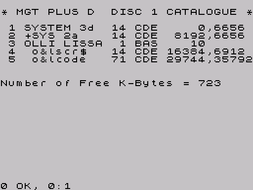 Directory del disco · prima schermata · Fuse