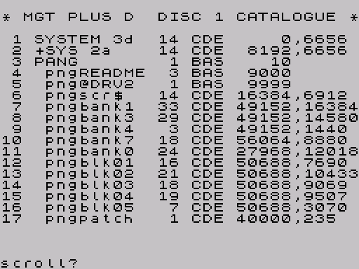 Disk directory · first screen · Fuse