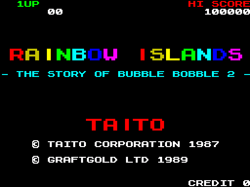 Rainbow Islands · schermata originale · Fuse