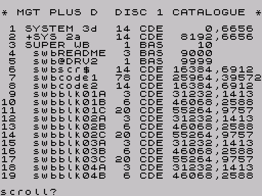 Directory del disco · prima schermata · Fuse
