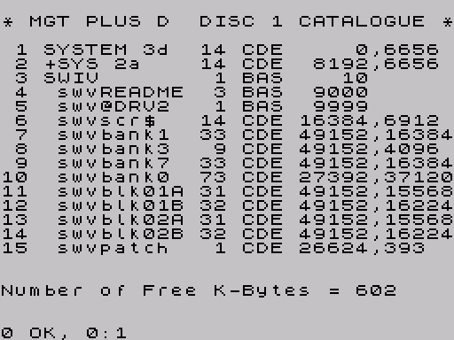 Directory del disco · prima schermata · Fuse