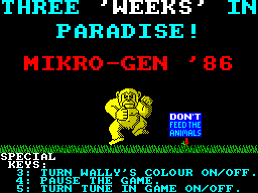 Three Weeks in Paradise · schermata originale · Fuse