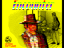 Encounter — pantalla de carga multicolor, ZX Spectrum 128K