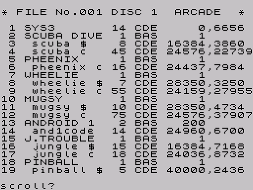 Prima pagina della directory di Old Outsoft 01