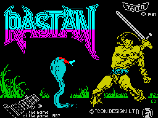 RASTAN 128 — original screen