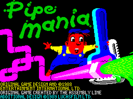 PIPE MANIA — original screen