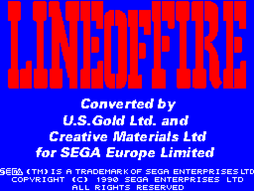 LINE FIRE — original screen