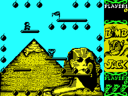 Bomb Jack — Schermata di gioco