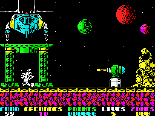 Exolon — Schermata di gioco