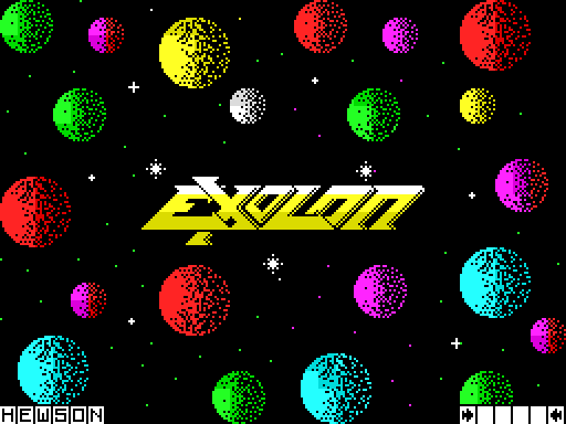 Exolon — Schermata iniziale
