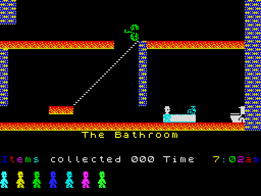 Jet Set Willy — Schermata di gioco