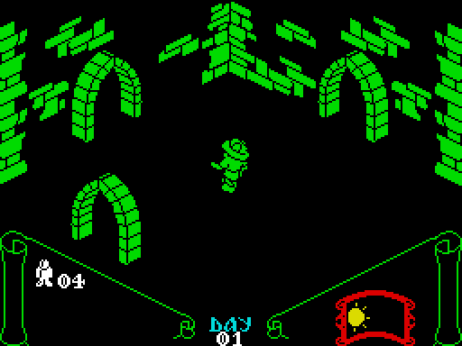 Knight Lore — Schermata di gioco