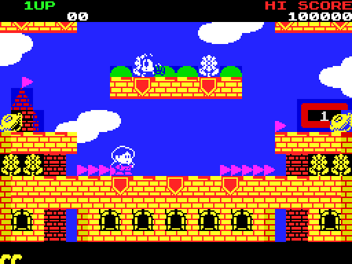 Rainbow Islands — Schermata di gioco