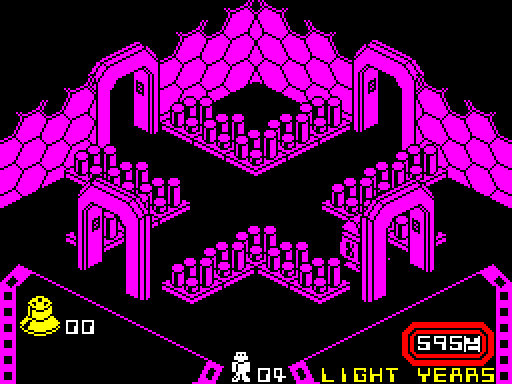 Alien 8 — Schermata di gioco