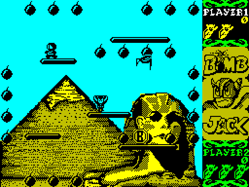 Bomb Jack — Schermata di gioco